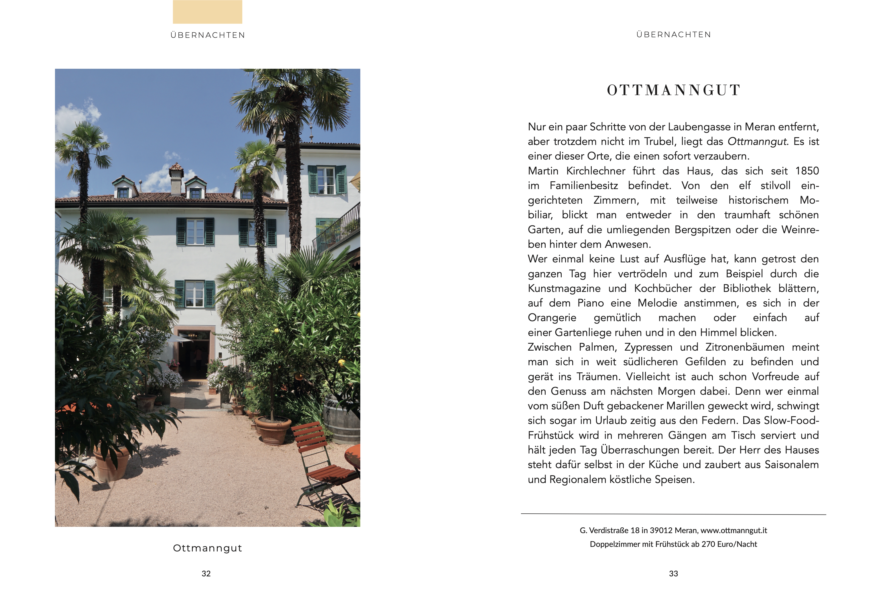 HOLYDAY GUIDE Meran und Umgebung, Fotografie, Layout und Text von Christina Berlinghof, Journalistin und Autorin in München